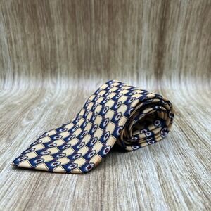 Christian Dior‎ Silk Tie Geometric Medallion Pattern Designer Career Style